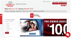 Desktop Screenshot of centralcitytoyota.com